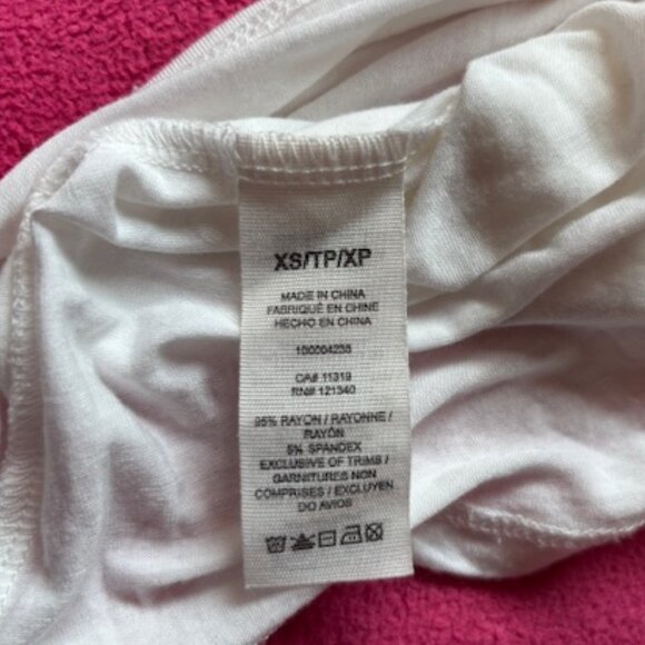 Garage White Top with Ruffle Ladies Junior Size XS - Picture 5 of 11